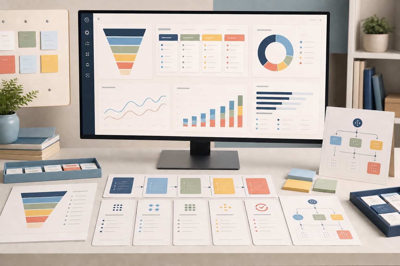 A face-free revenue operations system with CRM pipelines, lead scoring, routing and attribution dashboards